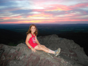 Summer sunset on Hawk Rock
