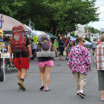 Thru-hikers walk through Duncannon Appalachian Trail Festival