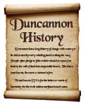 Duncannon's history written on an old scroll