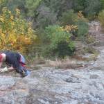 Rappelling down Duncannon's Hawk Rock to remove litter